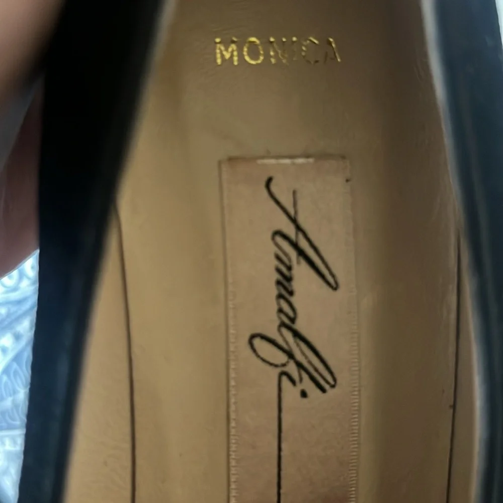 New Vintage Amalfi Monica Made in Italy Womens Pumps Black Suede - Picture 6 of 7